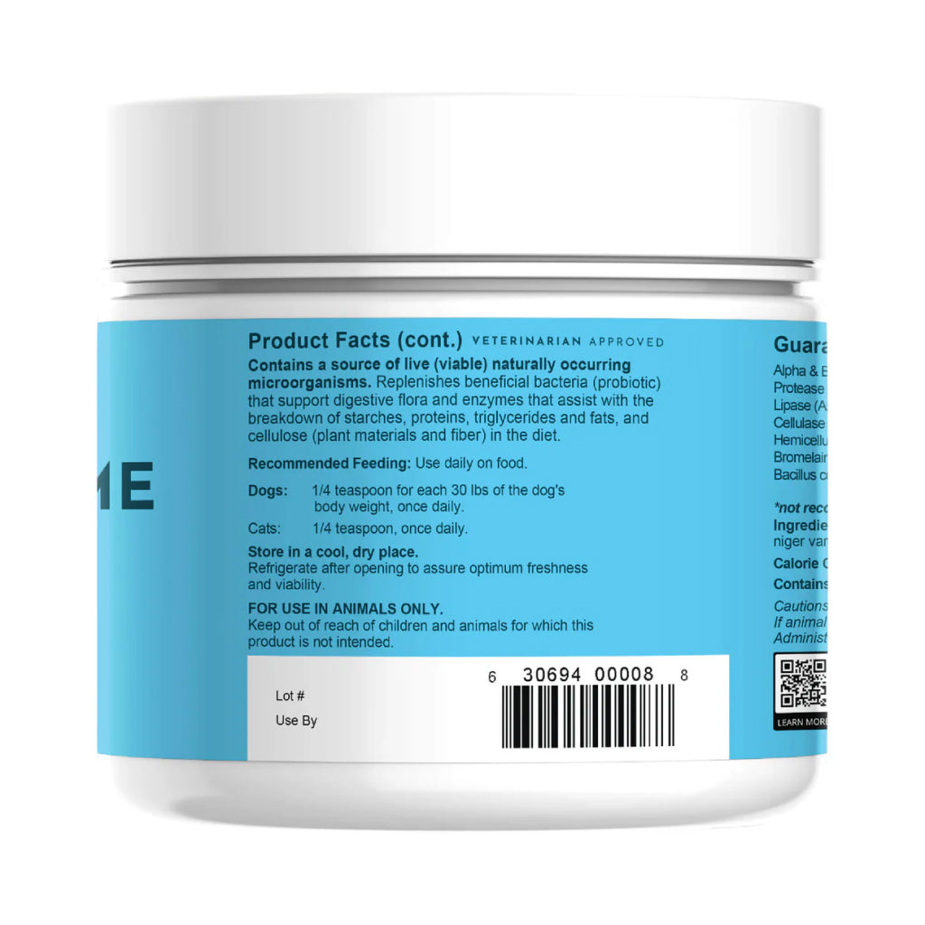 Animal Essentials Plant Enzyme & Probiotic Digestive Supplement Powder for Dogs & Cats