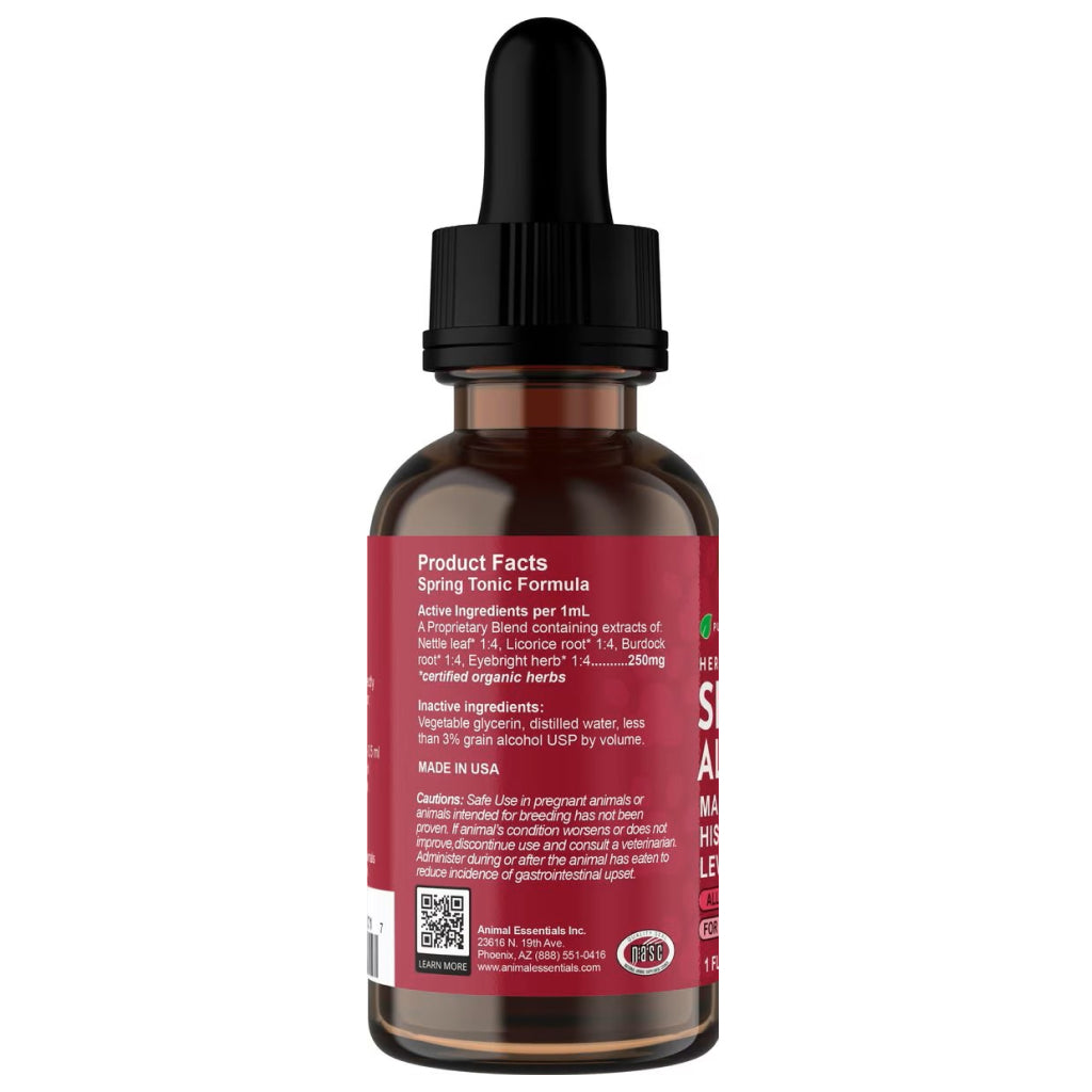 Animal Essentials Seasonal Allergy Herbal Tonic to Maintain Normal Histamine Levels for Dogs & Cats