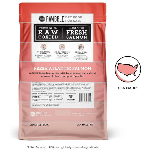 Bixbi Rawbble Grain-Free Salmon Recipe Raw Coated Dry Cat Food (3 lb)