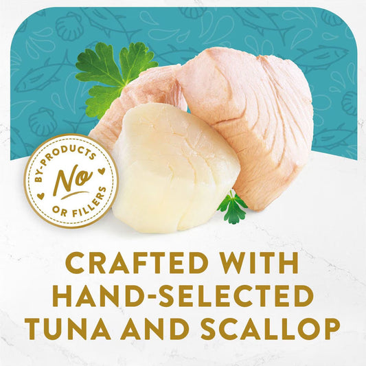 Fancy Feast Appetizers Light Meat Tuna with a Scallop Topper Lickable Cat Treats