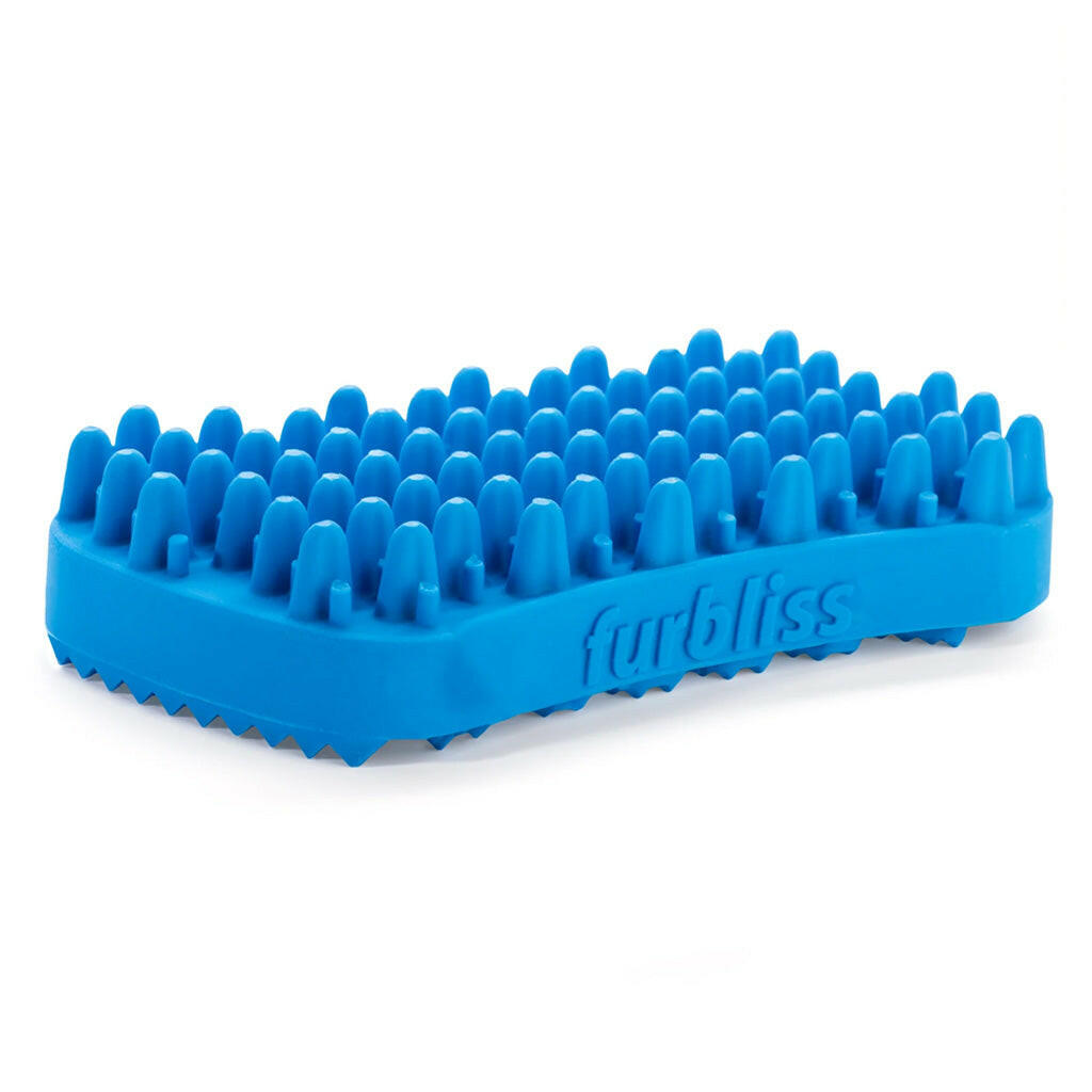Furbliss Brush Blue Small Pets with Short Hair Deshedding, Massaging, Bathing & Grooming For Dogs & Cats