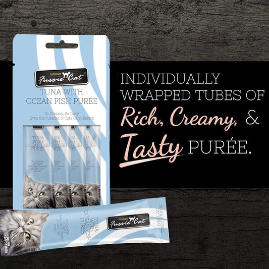 Fussie Cat Tuna with Ocean Fish Puree Lickable Cat Treats