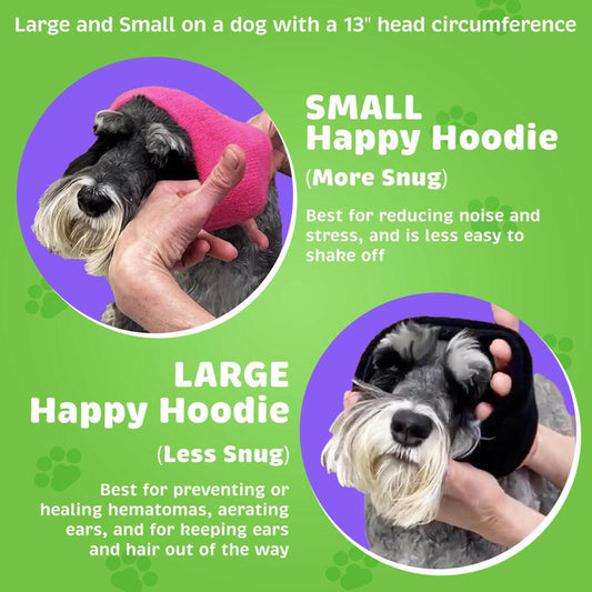 Happy Hoodie Calming Band For Dogs & Cats- Small BLACK