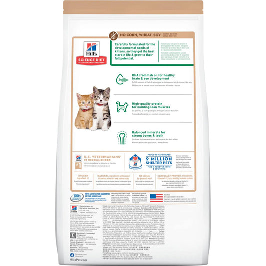 Hill's Science Diet Kitten No Corn, Wheat or Soy Dry Cat Food, Chicken, 3.5 lb Bag