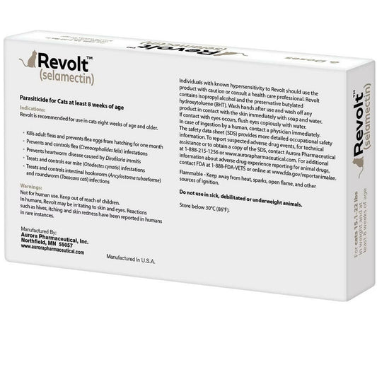 Revolt Topical Solution for Cats 15.1-22 lbs backside