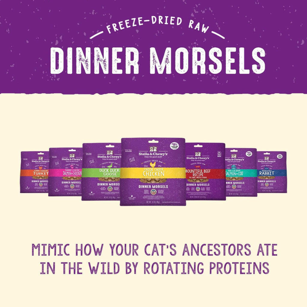 Stella & Chewy's Bountiful Beef Dinner Morsels Freeze-Dried Raw Food for Cats (8 oz)