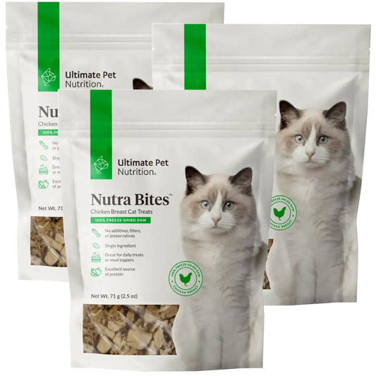 Ultimate Pet Nutrition Nutra Bites Freeze Dried Chicken Breast Cat Treats - 2.5oz (pack of 3)