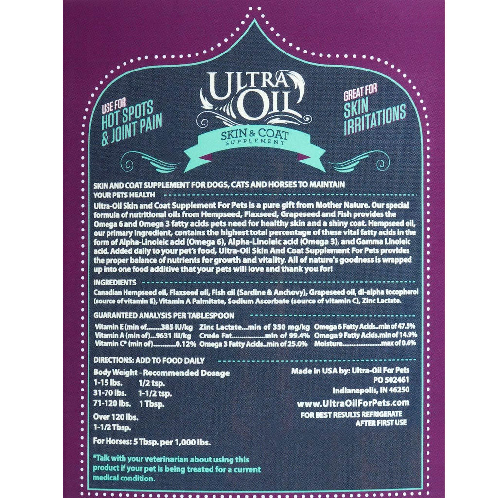 Ultra Oil Skin & Coat Supplement for Dogs & Cats