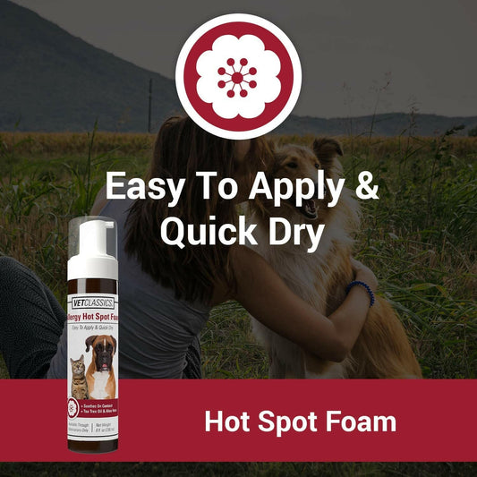 Vet Classics Allergy Hot Spot Foam (8 oz) - Dog Supplies 2