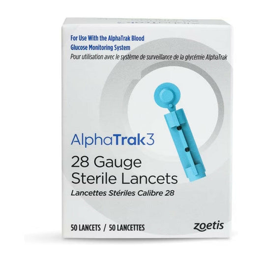 AlphaTrak 3 Sterile Lancets 28 Gauge for Dogs & Cats - 50 count