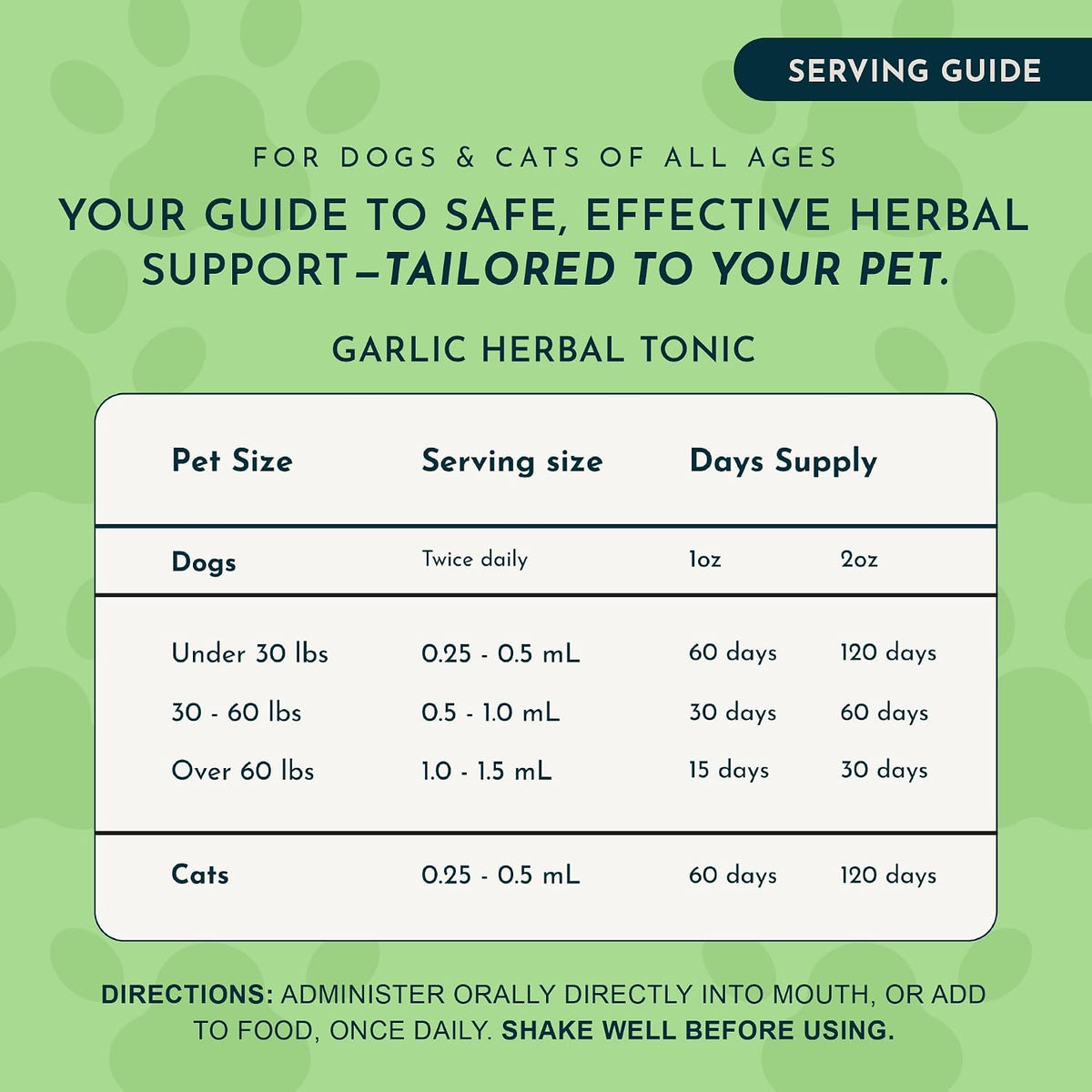 Animal Essentials Herbal Tonic Garlic Antioxidant Protection for Dogs & Cats - Dog Supplements & Vitamins 4