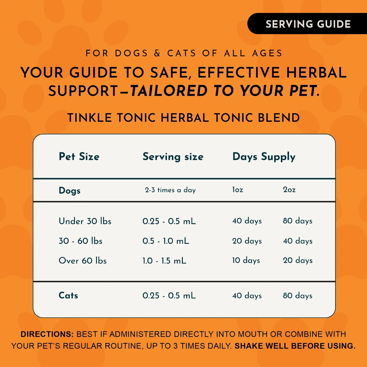 Animal Essentials Tinkle Tonic Herbal Tonic to Support Urinary Tracts System for Dogs & Cats - Urinary Tract 3