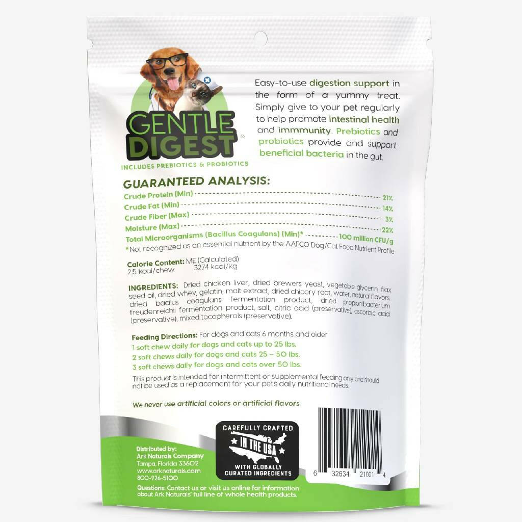 Ark Naturals Gentle Digest Soft Chews For Dog & Cat (120 ct)