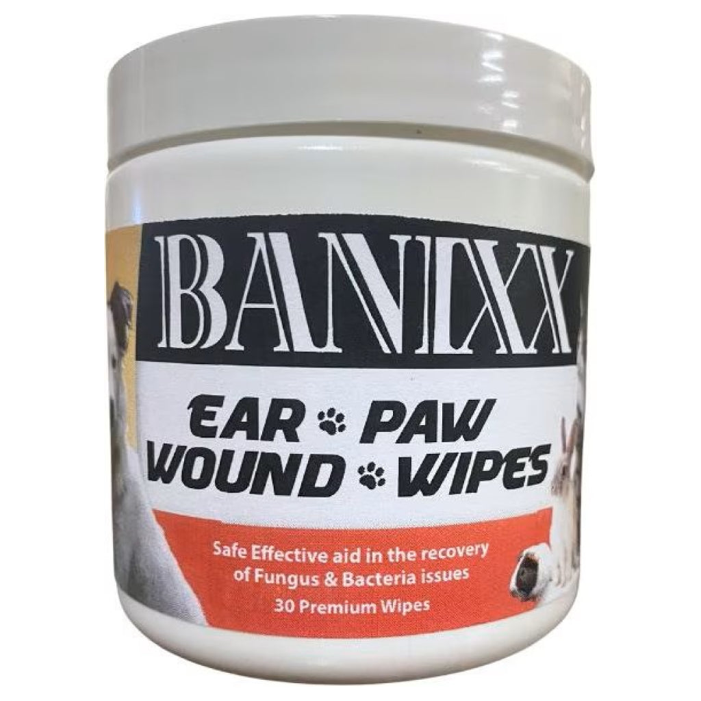 Banixx Pet Care Ear (Paw & Wound Wipes (30 ct)