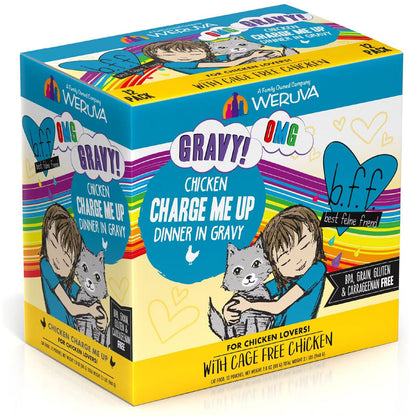 BFF OMG Charge Me Up! Chicken in Gravy Wet Cat Food, 2.8-oz pouch, 12 count