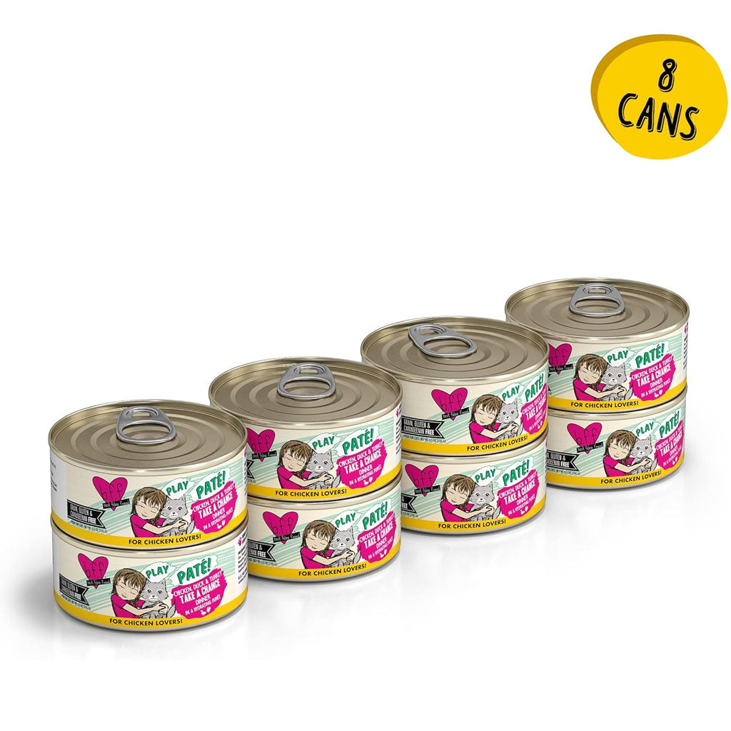 BFF Play Pate Lovers Chicken, Duck & Turkey Take a Chance Wet Cat Food, 8 cans