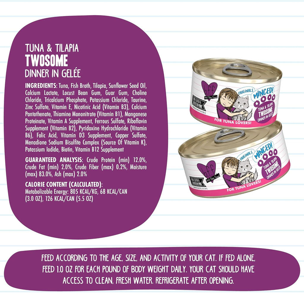 BFF Tuna & Tilapia Twosome Dinner in Gelee Canned Cat Food