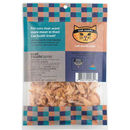 Cat Sushi THICK CUT Pure Japanese Bonito Flakes Treats for Cats (0.7 oz)