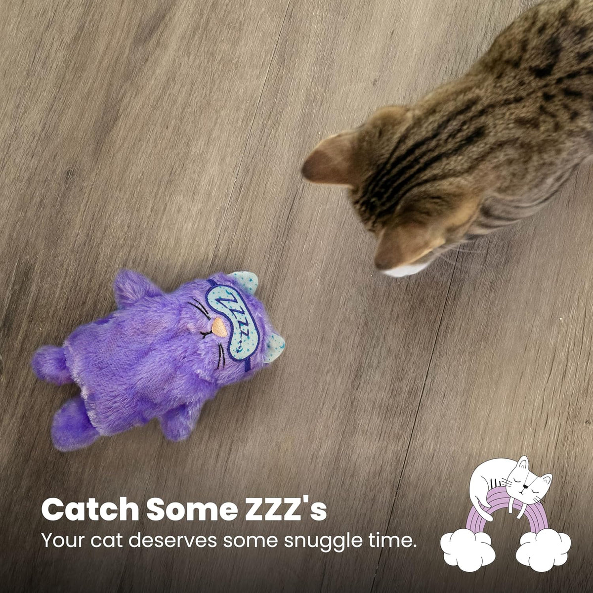 Catstages Purr Pillow Plush Cat Toy Violet - Cat Toys 6