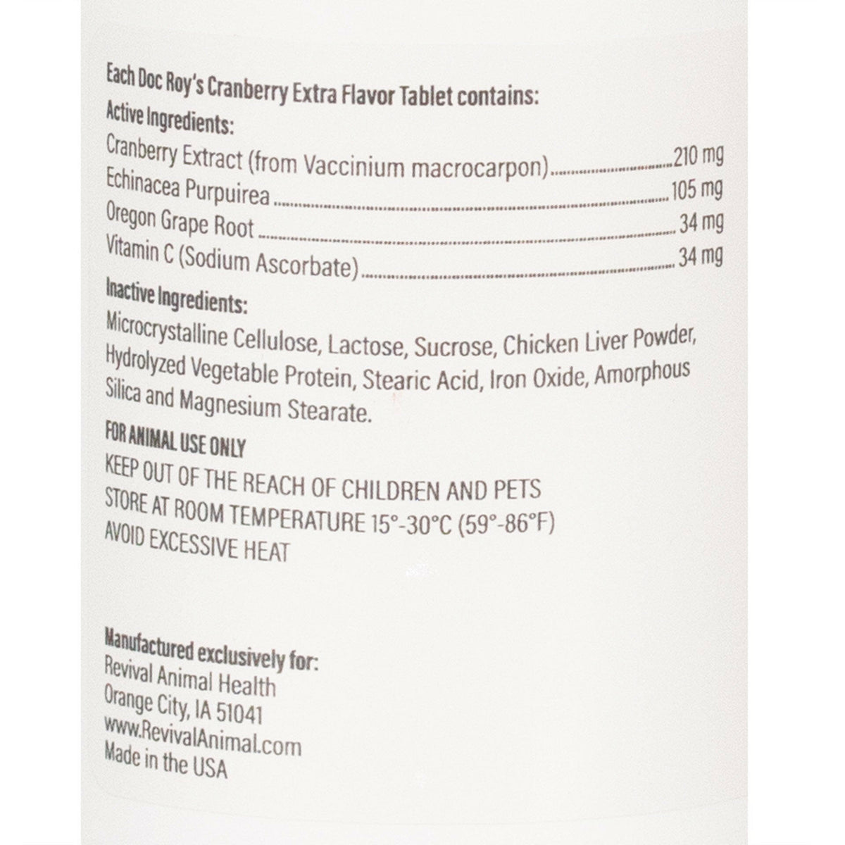 white bottle with Ingredients list on back.