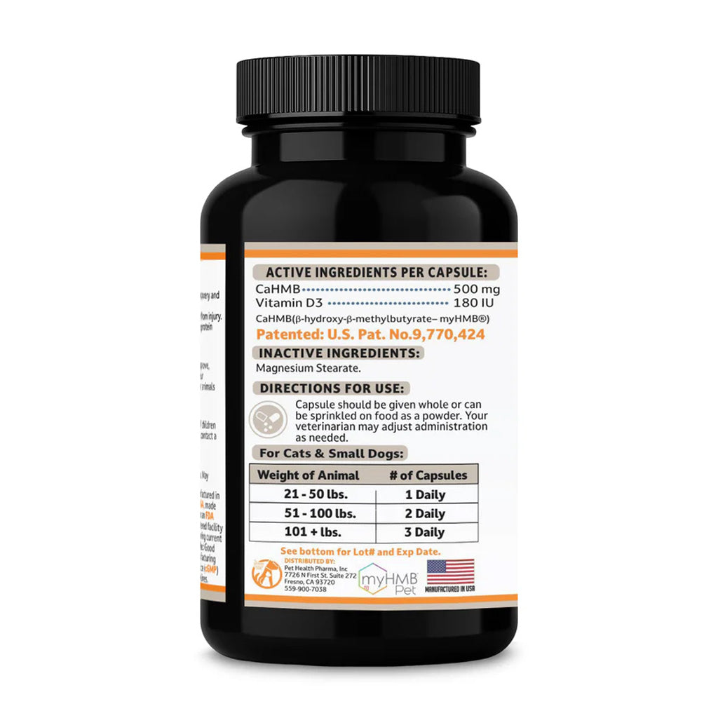 Black supplement bottle with label on a white background