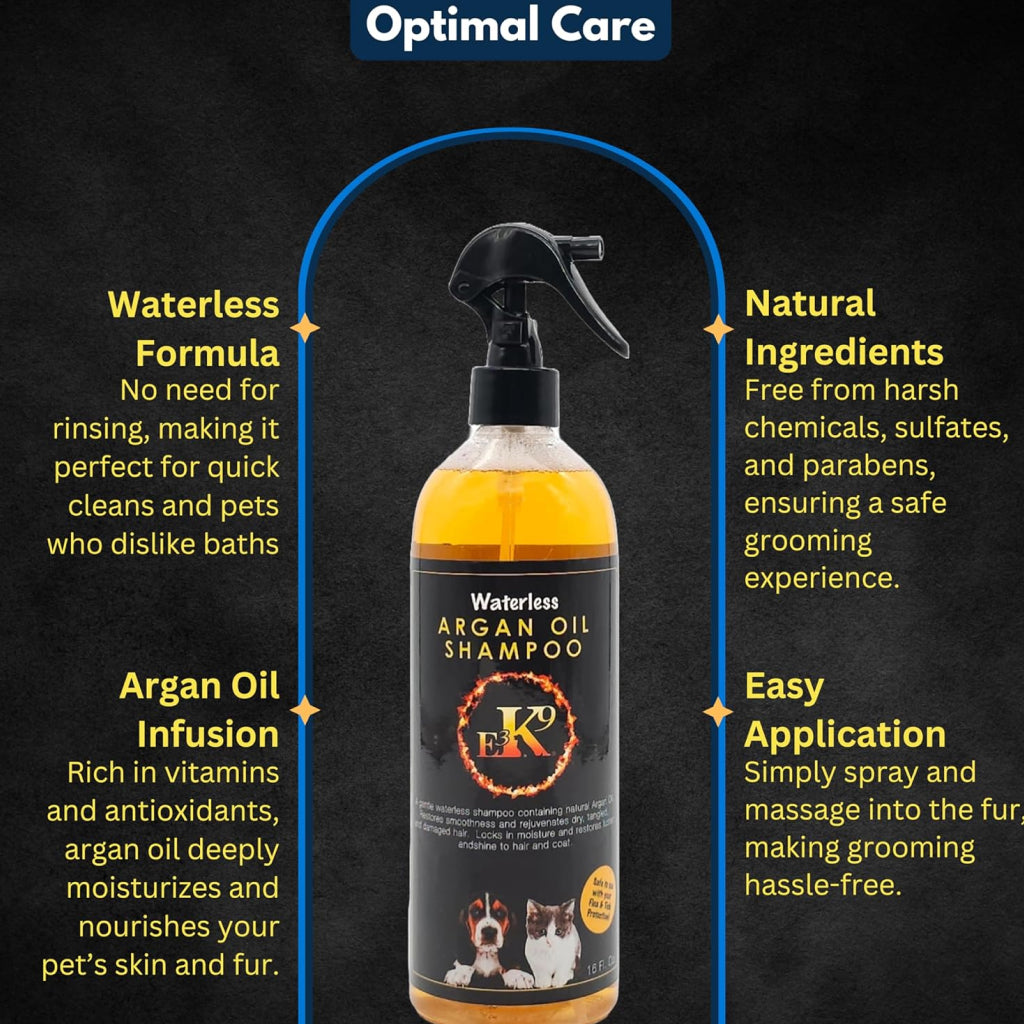 E3 Waterless Argan Oil Shampoo for Pets (16 oz)
