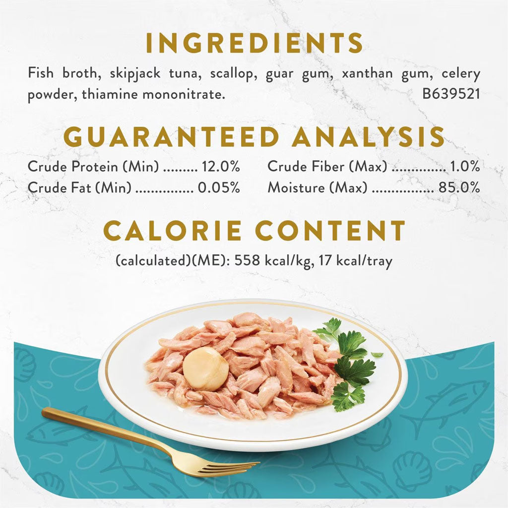 Fancy Feast Appetizers Light Meat Tuna with a Scallop Topper Lickable Cat Treats