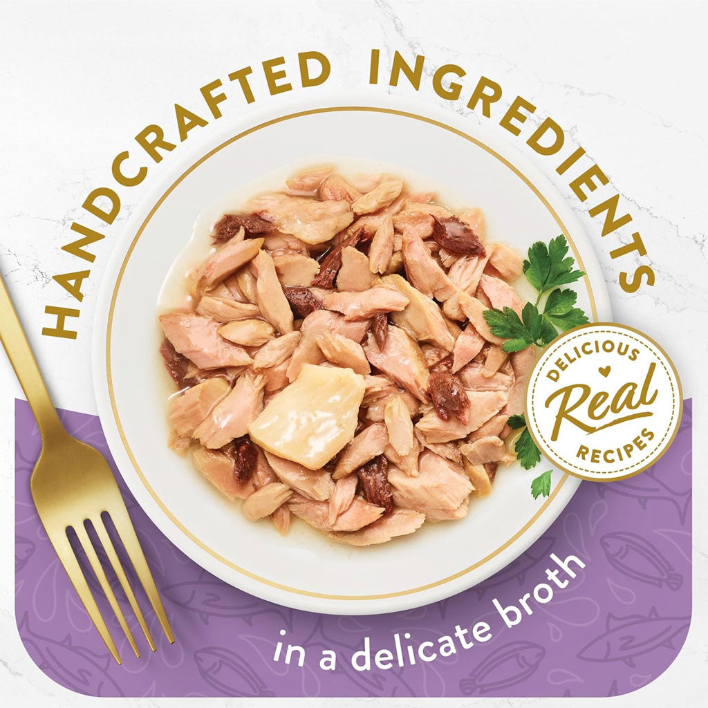 Fancy Feast Appetizers, Skipjack Tuna with a Sole Topper, Lickable Cat Treats