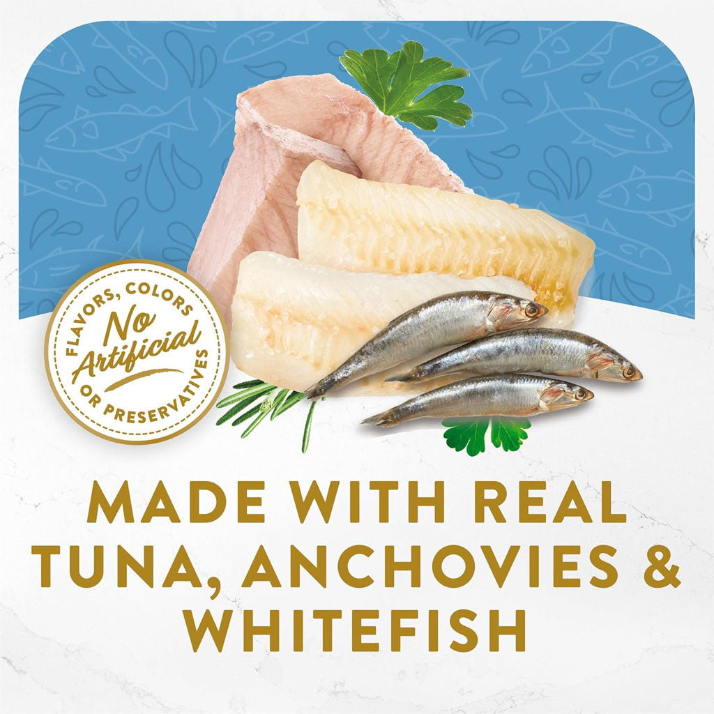 Fancy Feast Classic Broths with Tuna, Anchovies & Whitefish Supplemental Wet Cat Food Pouches