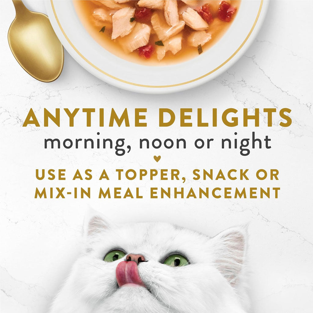 Fancy Feast Classic Broths with Wild Salmon & Vegetables Supplemental Wet Cat Food Pouches