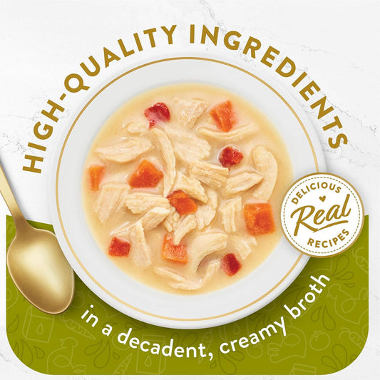 Fancy Feast Creamy Broths with Chicken & Vegetables Supplemental Wet Cat Food Pouches