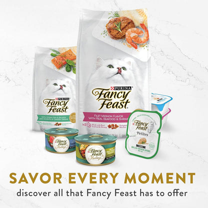 Fancy Feast Creamy Broths with Wild Salmon & Whitefish Supplemental Wet Cat Food Pouches
