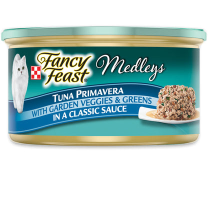 Fancy Feast Medleys Tuna Primavera in Sauce Wet Cat Food, 3-oz case of 24