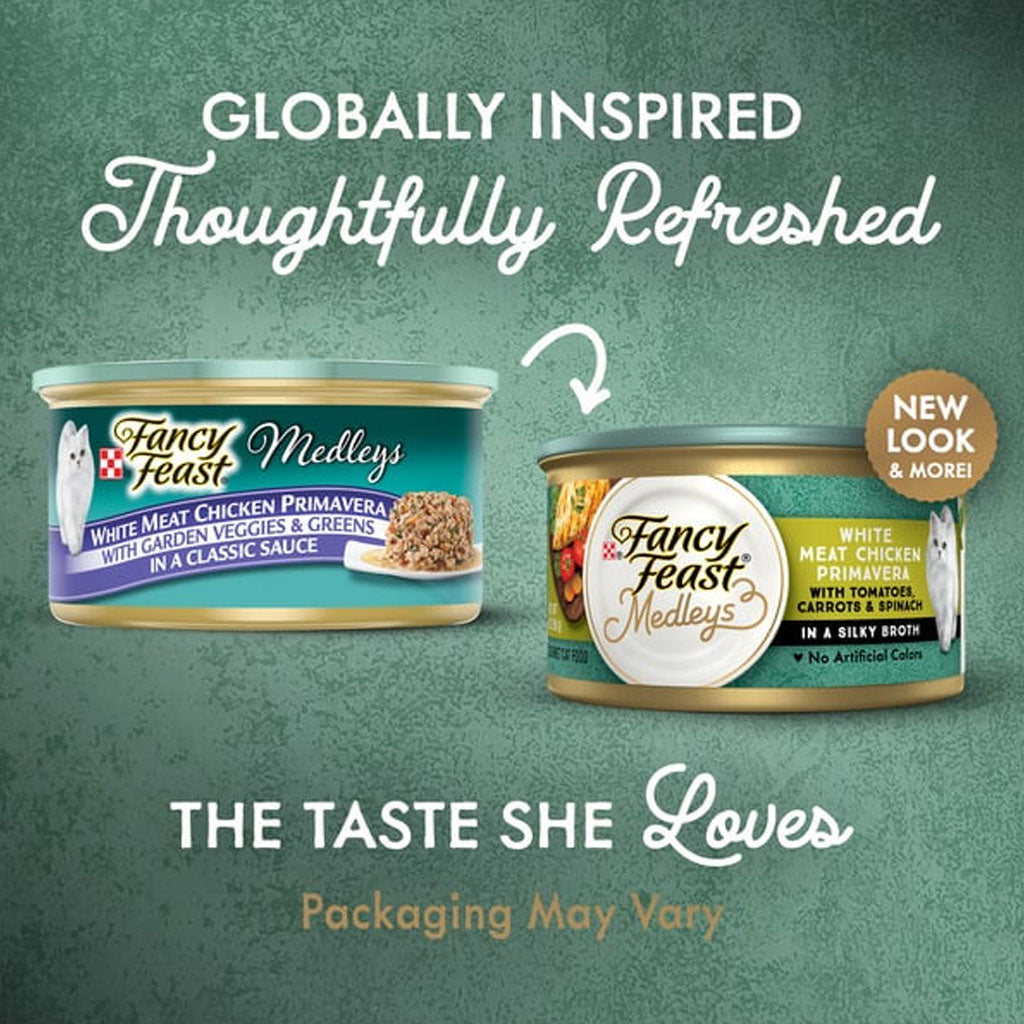 Fancy Feast Medleys White Meat Chicken Primavera in Sauce Wet Cat Food