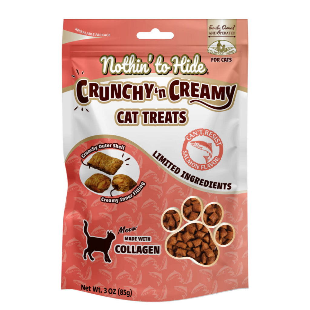Fieldcrest Farms Nothin' to Hide Collagen Cat Treats -Salmon Flavor