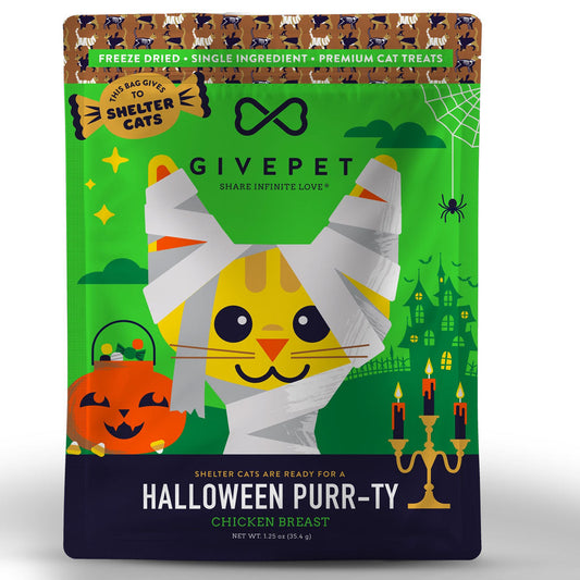 GivePet Halloween Purr-Ty Freeze-Dried Cat Treats, 1.25-oz