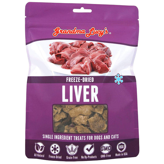 Grandma Lucy's Freeze-Dried Chicken Liver Dog & Cat Treats (3.5 oz)