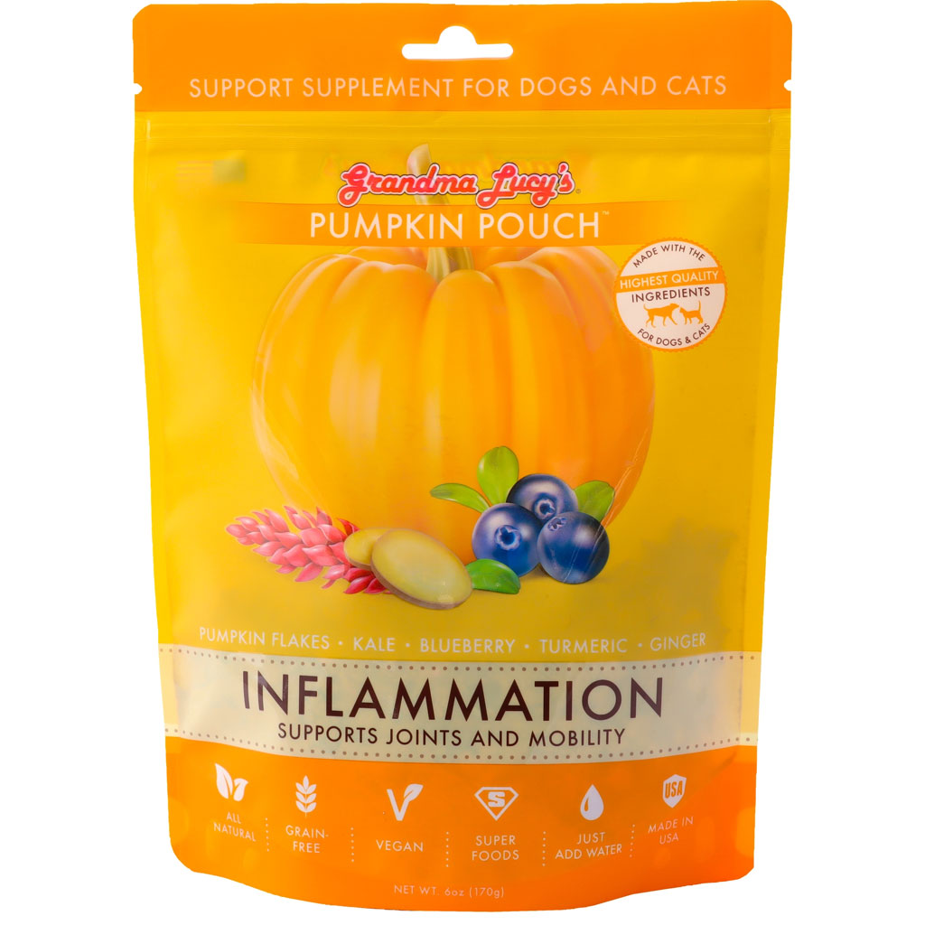 Grandma Lucy's Pumpkin Pouch Inflammation Freeze-Dried Dog & Cat Food Topper for Dogs & Cats - 6oz