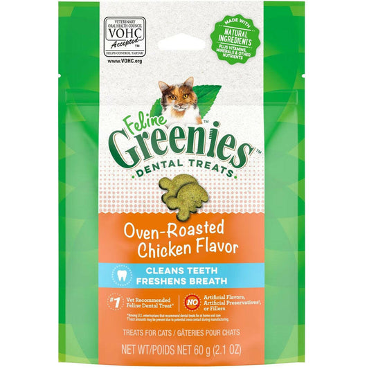 Greenies Feline Oven Roasted Chicken Flavor Dental Cat Treats