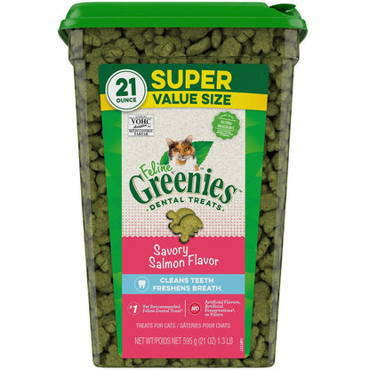 Greenies Feline Savory Salmon Flavor 21oz