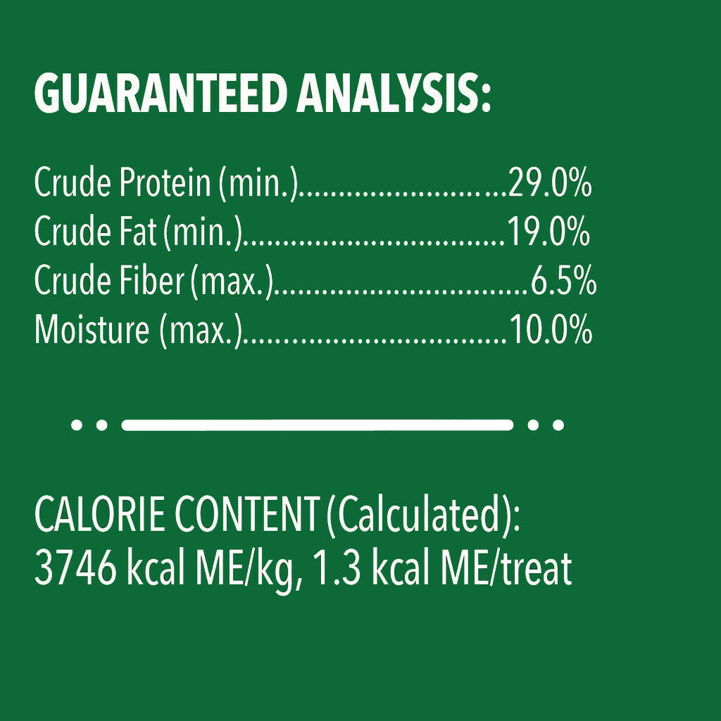 Greenies Feline SmartBites Healthy Indoor Tuna Flavor Cat Treats guaranteed analysis