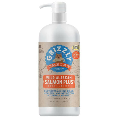 Grizzly Salmon Oil Omega Plus Supplement For Dog (32 oz)