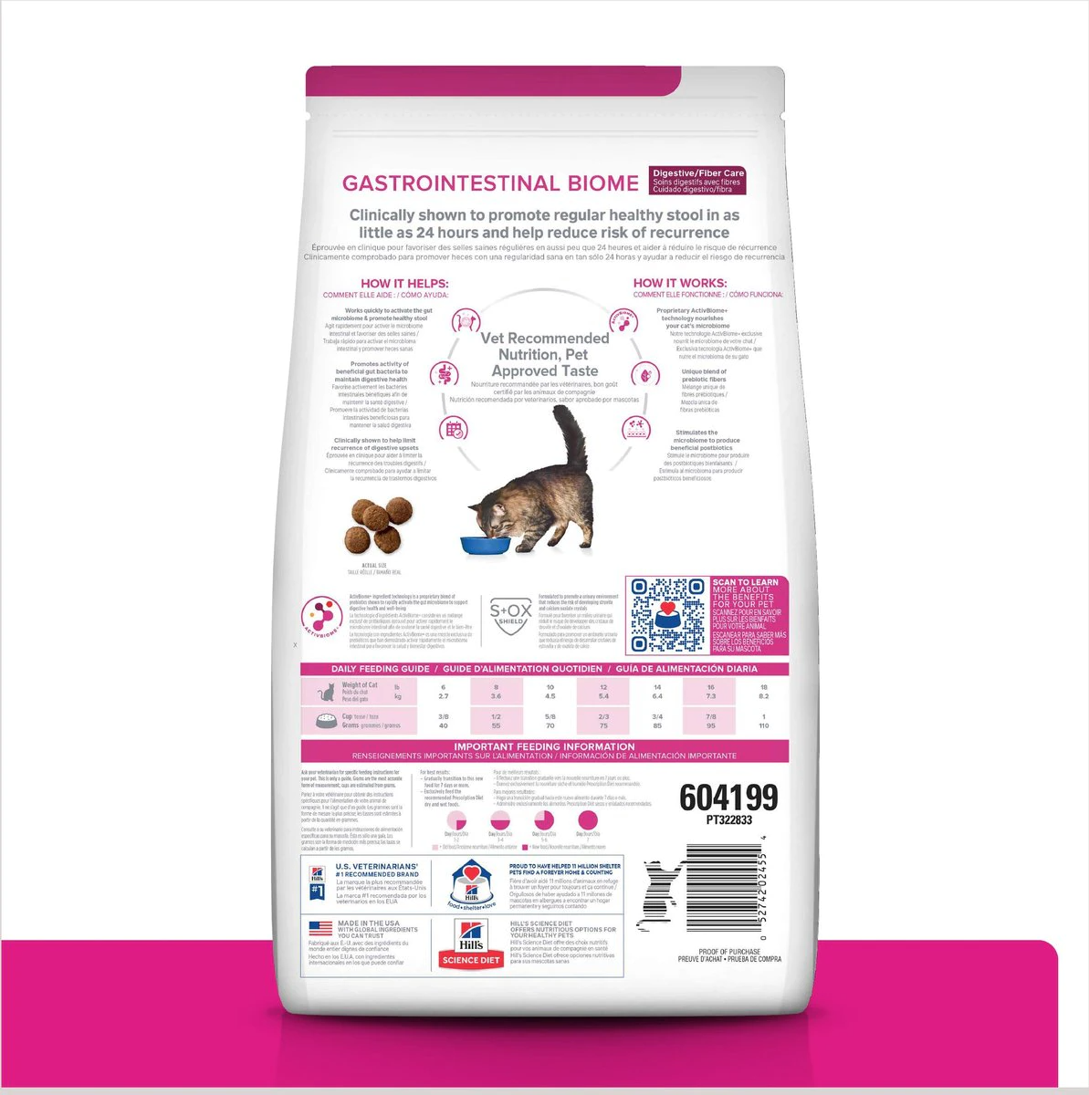 Hill's Prescription Diet Gastrointestinal Biome Digestive/Fiber Care with Chicken Dry Cat Food