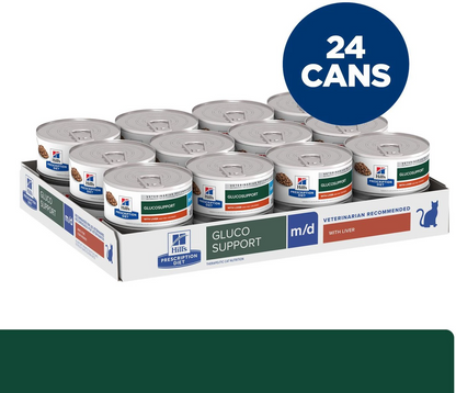 Hill's Prescription Diet m/d GlucoSupport with Liver Flavor Canned Cat Food