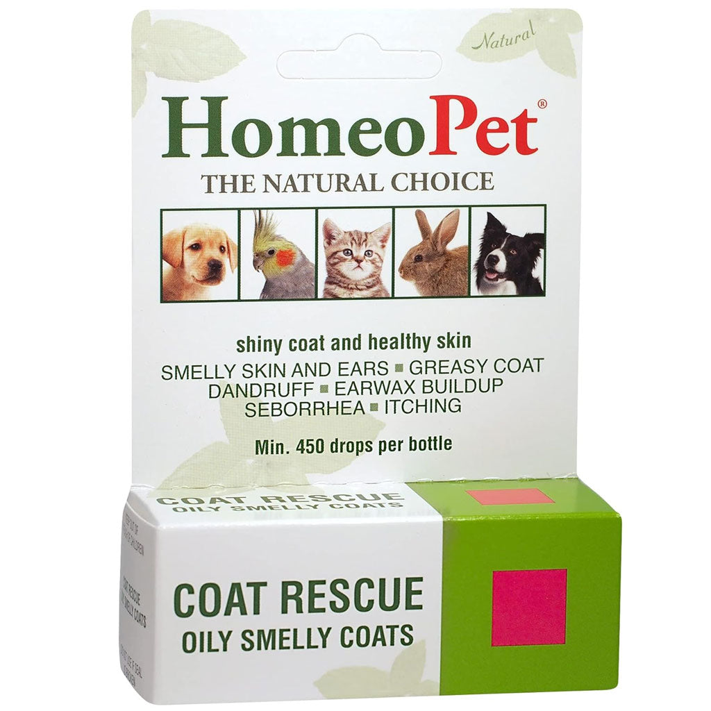 HomeoPet Coat Rescue Only Smelly Coats for Small Animals, 15-ml