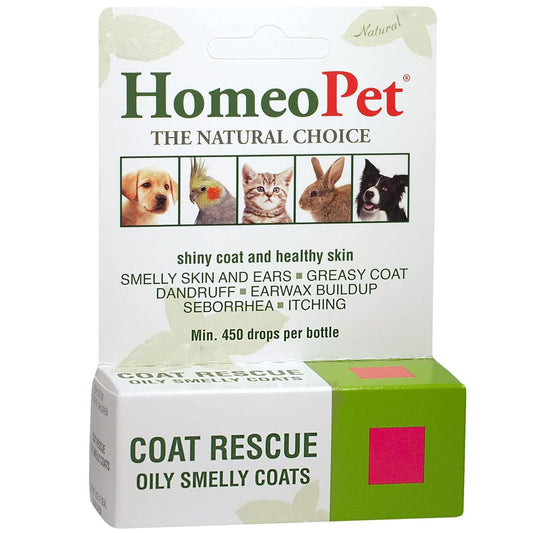 HomeoPet Coat Rescue Only Smelly Coats for Small Animals, 15-ml