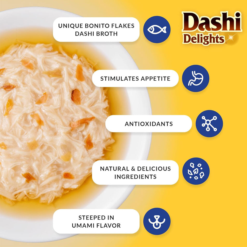 Inaba Dashi Delights Chicken with Cheese Recipe in Broth Cat Food