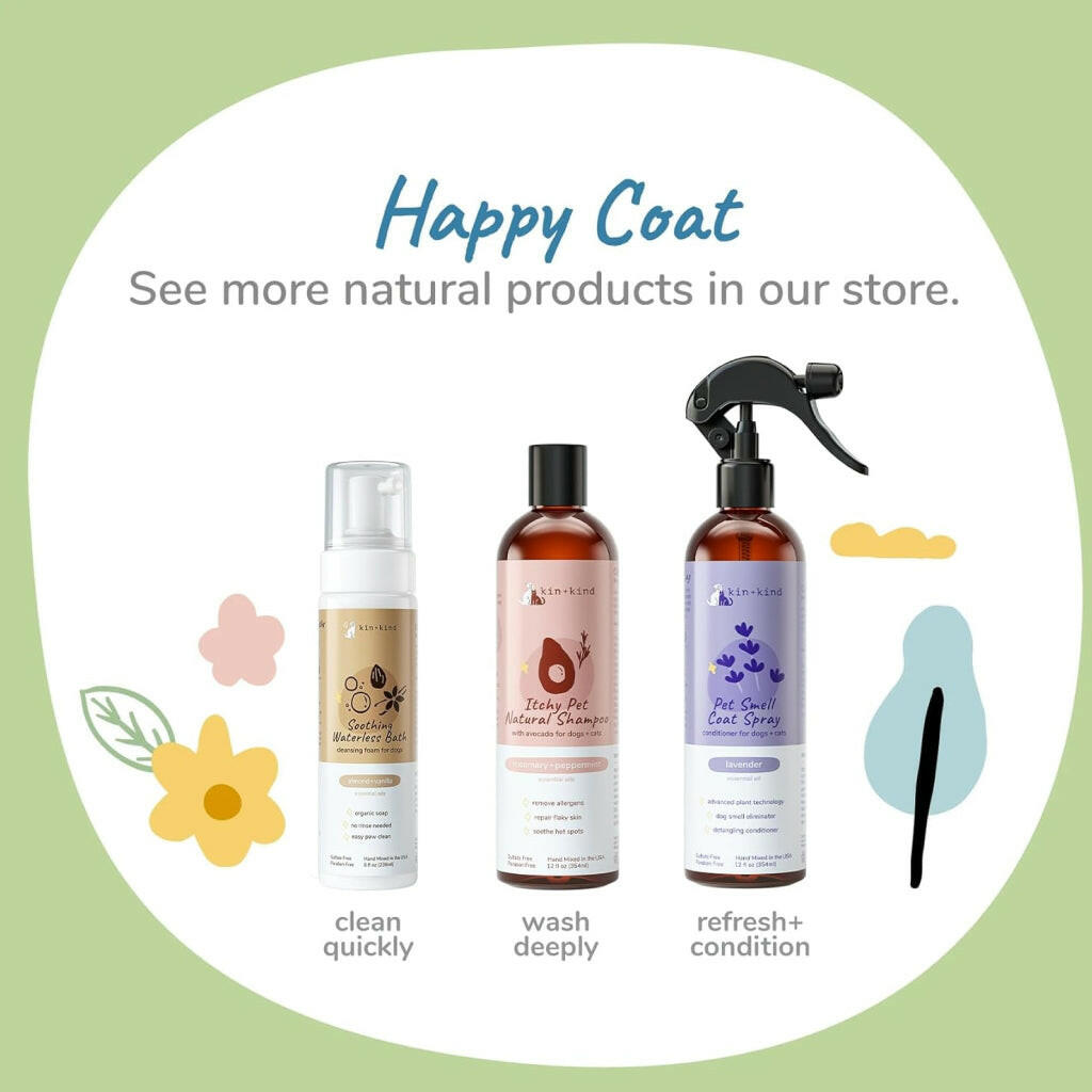 kin+kind Lavender Natural Coat Spray For Dog & Cat Smells (12 oz)