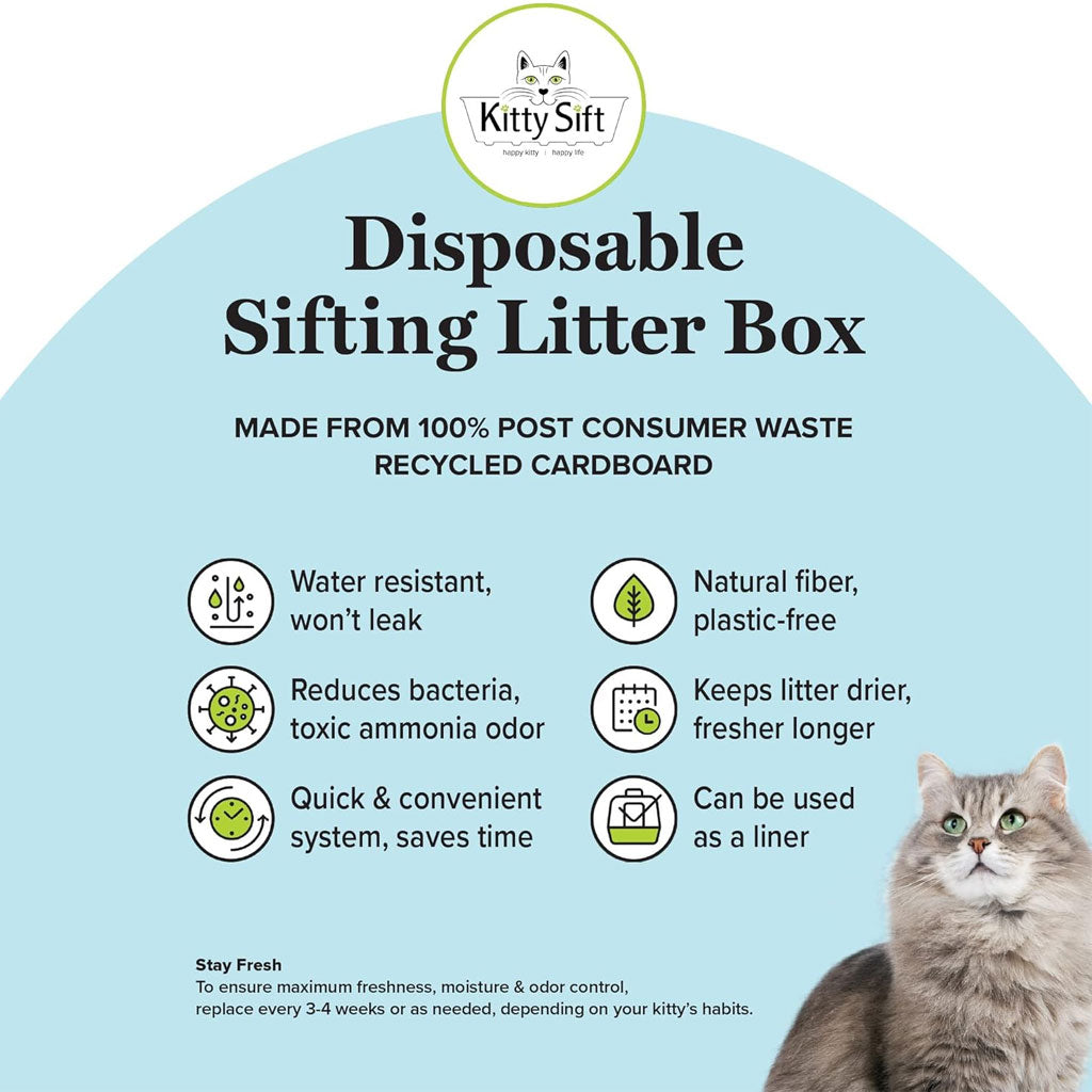 Kitty Sift Disposable Sifting Litter Box