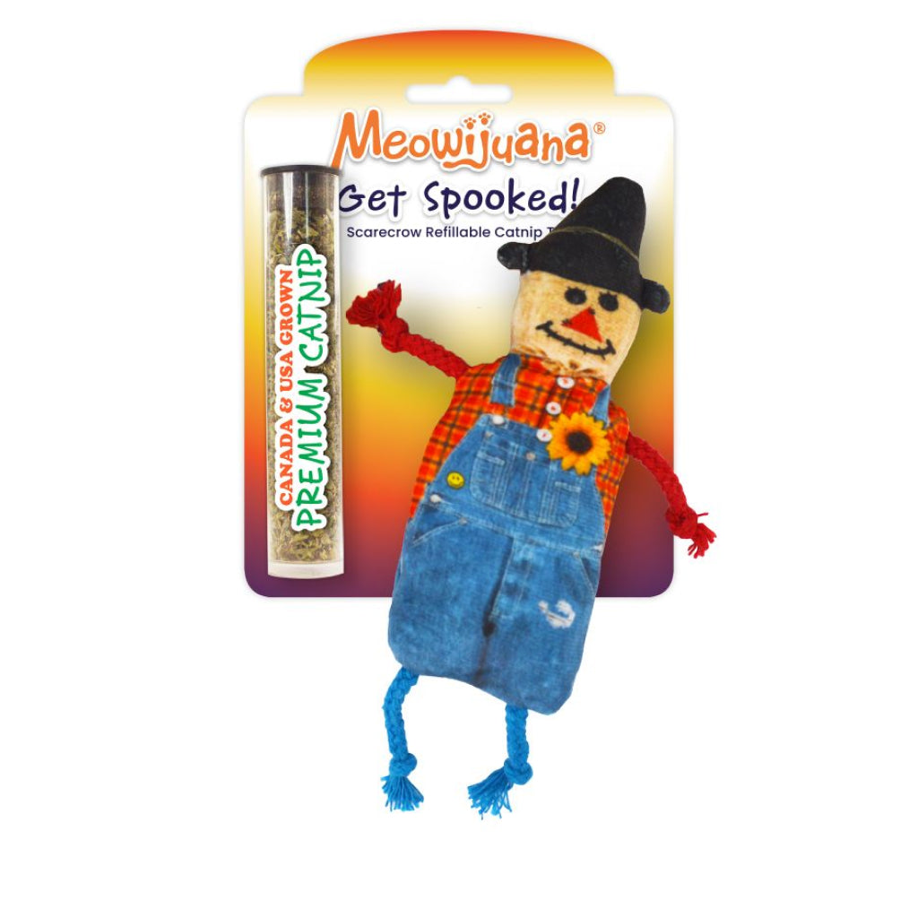 Meowijuana "Get Spooked" - Scarecrow Fillable Catnip Toy For Cat